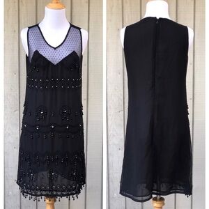 Anna Sui Gatsby Beaded Semi Sheer Whimsigoth  Relaxed Sleeveless Shift Dress 2